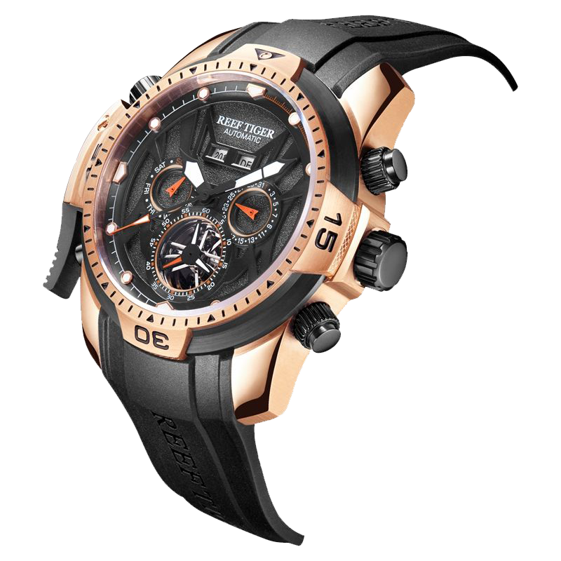 Reef Tiger Men's Aurora Transformers Skeleton Automatic Mechanical Watch image 8