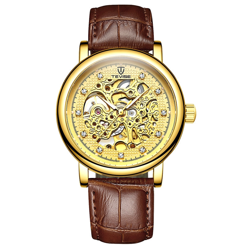 TEVISE Metropolis II Leather Gold/Gold Watch image 0