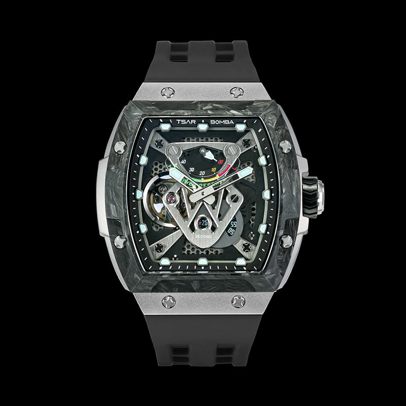 Interchangeable Strap Automatic Watch TB8216--Watch-all, Carbon Fiber, interchangeable, Mechanical-Tsarbomba