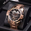 Reef Tiger Luxury Men's Aurora Concept Rose Gold Military Automatic Sport Watch image 3