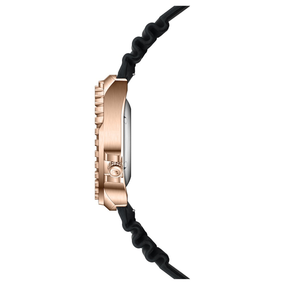 RIEDENSCHILD PRECISION INSRUMENTS GERMANY Divers Taucheruhr 1000m Helium Valve Watch Rose Gold/Black image 3