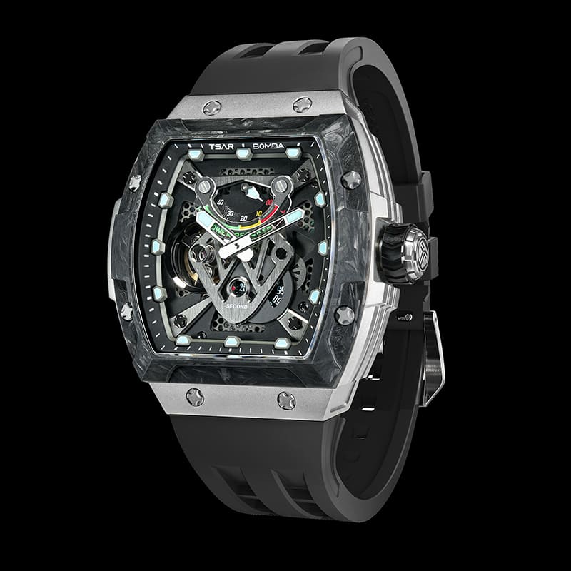 Interchangeable Strap Automatic Watch TB8216--Watch-all, Carbon Fiber, interchangeable, Mechanical-Tsarbomba