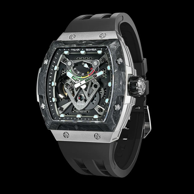 Interchangeable Strap Automatic Watch TB8216--Watch-all, Carbon Fiber, interchangeable, Mechanical-Tsarbomba