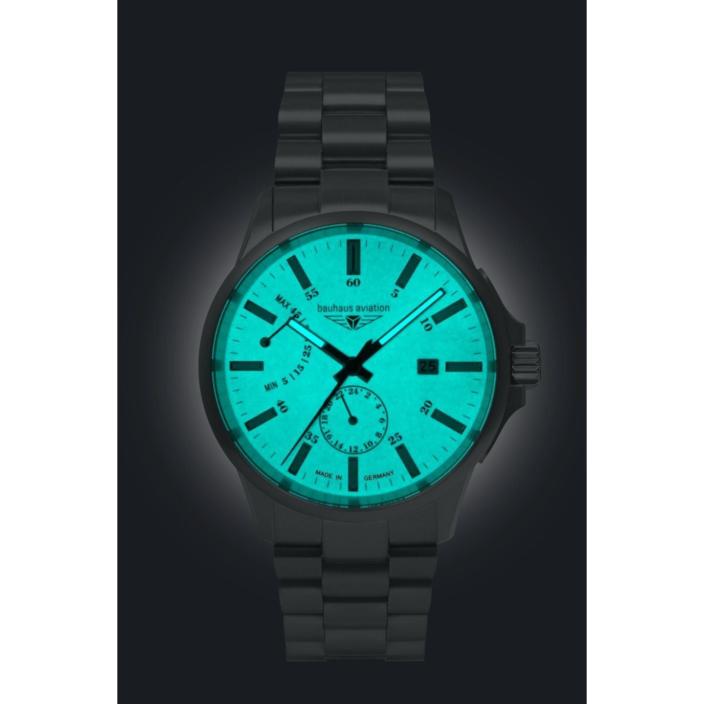 BAUHAUS AVIATION Men’s Titanium Automatic Power Reserve Watch 2860M5 image 2