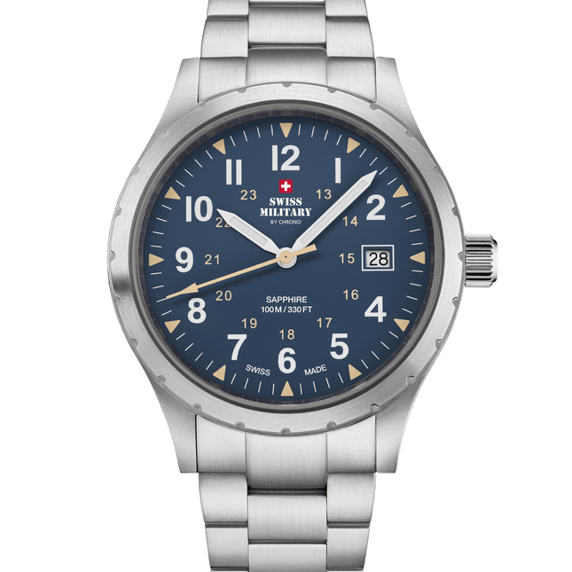 Swiss Military SM34108.03 – Classic Army Style Watch Blue Steel image 0