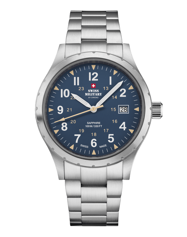 Swiss Military SM34108.03 – Classic Army Style Watch Blue Steel image 0