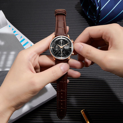 Reef Tiger Men's Seattle Chiefs Automatic Luxury Vintage Dress Chronograph Watch image 5