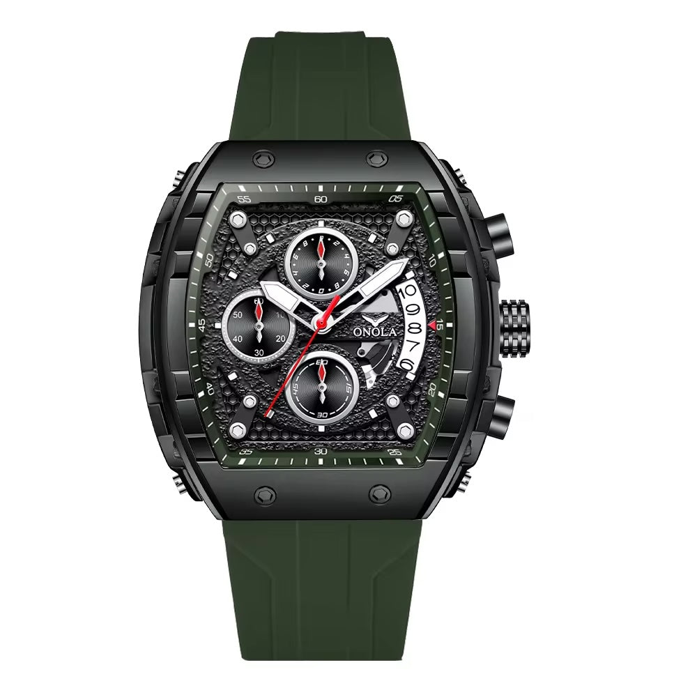 ONOLA Azuri Quartz Chronograph Watch - Black / Green image