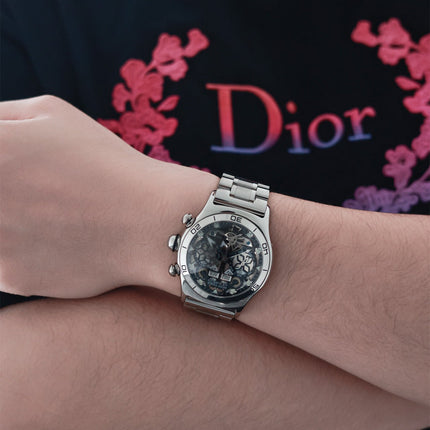 Reef Tiger Men's Aurora Air Bubbles Automatic Mechanical Skeleton Watch image 8