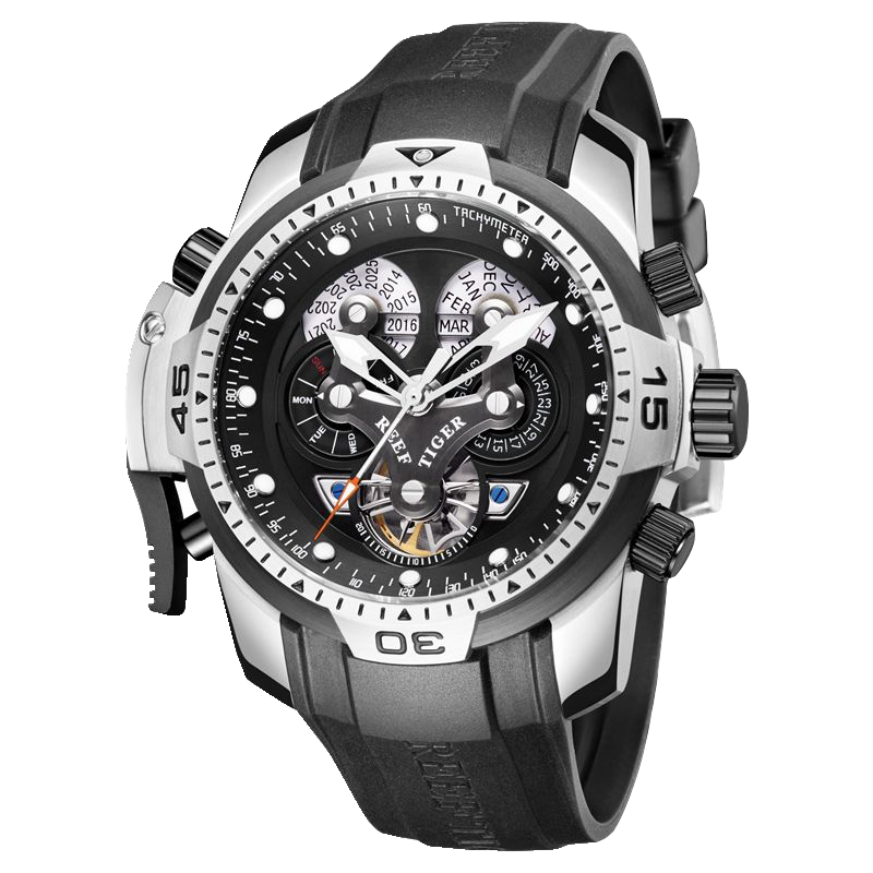 Reef Tiger Men's Aurora Concept Skeleton Automatic Mechanical Watch image 10