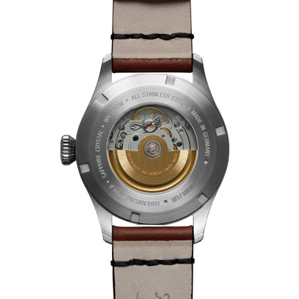 BAUHAUS AVIATION Men's Flight Control Automatic Night-Glow Leather Strap Watch 27564 image 2
