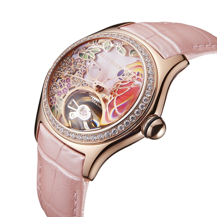 Reef Tiger Women's Aurora Parrots Automatic Skeleton Crystal Watch image 2