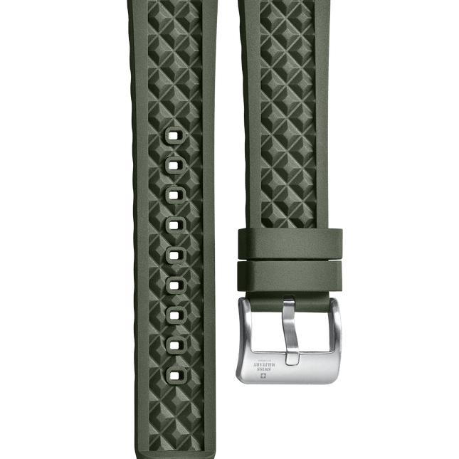 Swiss Military B.A14092.04 – Green Rubber Strap image 0