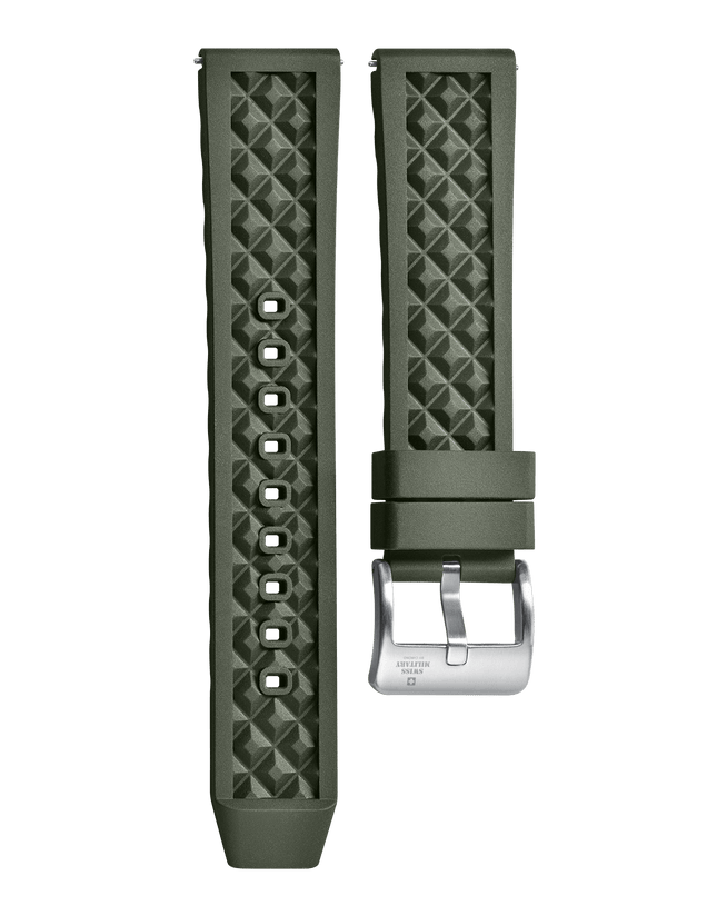 Swiss Military B.A14092.04 – Green Rubber Strap image 0