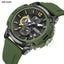 MEGIR Men's Military Sport Chronograph Army Green Watch