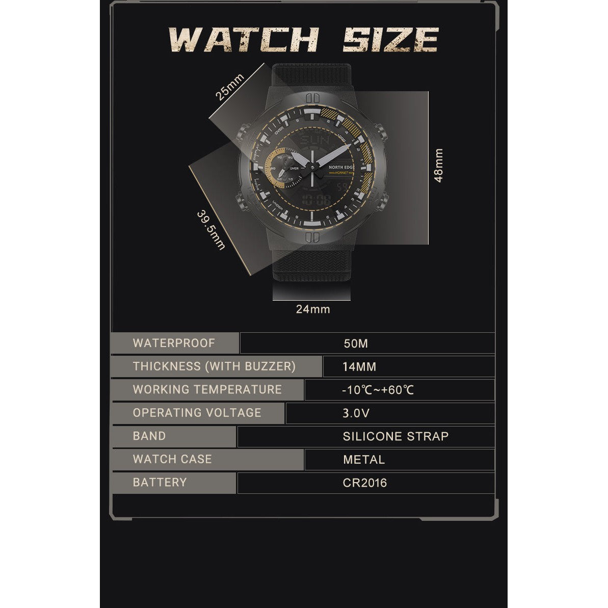 NORTH EDGE Tactical Hornet Watch