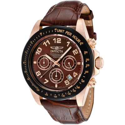 INVICTA Men's Speedway 43mm Montenegro  Chronograph Watch Rose Gold / Chocolate