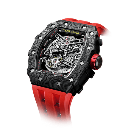 TSAR BOMBA Elemental-Carbon Fiber Automatic Watch TB8208CF