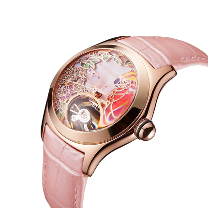 Reef Tiger Women's Aurora Parrots Automatic Skeleton Crystal Watch image 3