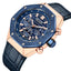 MEGIR Men's Royale Chronograph Rose Gold / Blue Leather Watch