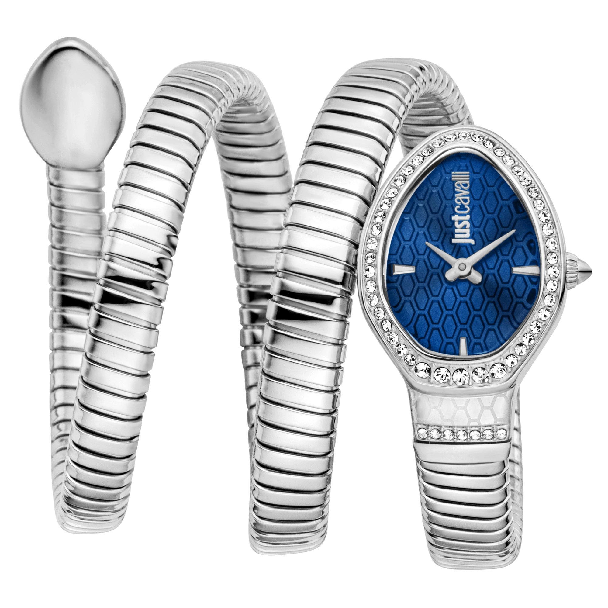 Just Cavalli Signature Snake Carezza Silver Night blue image 0