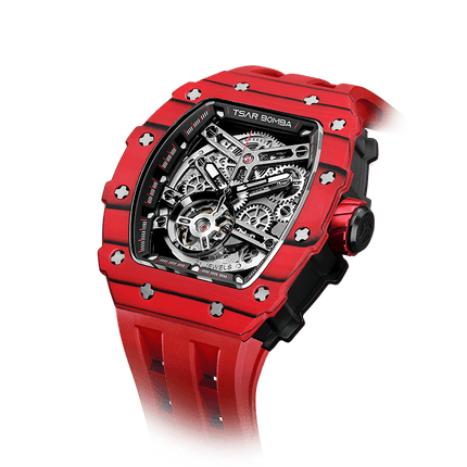 TSAR BOMBA Elemental-Carbon Fiber Automatic Watch TB8208CF