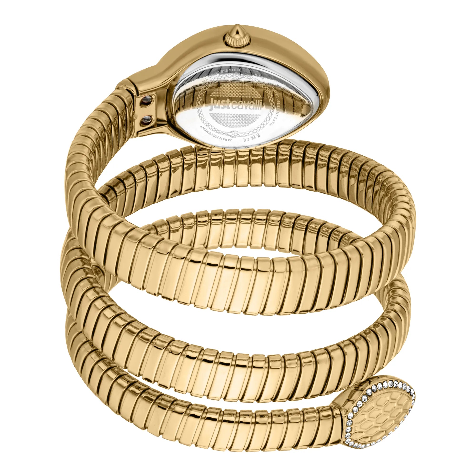 Just Cavalli Signature Snake Carezza Yellow Gold Green image 1