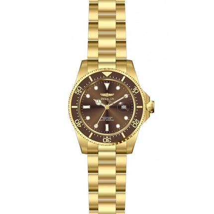 INVICTA Men's Pro Diver 43mm GMT Gold / Chocolate 200m Oyster Bracelet Watch