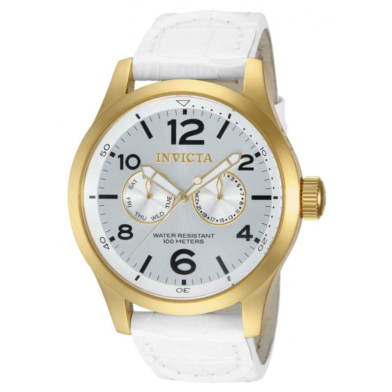 INVICTA Men's Classic Speciality 48mm Watch White Leather