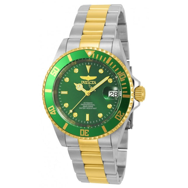 INVICTA Men's 40mm Pro Diver Automatic Oyster Gold / Hulk Green 200m Watch