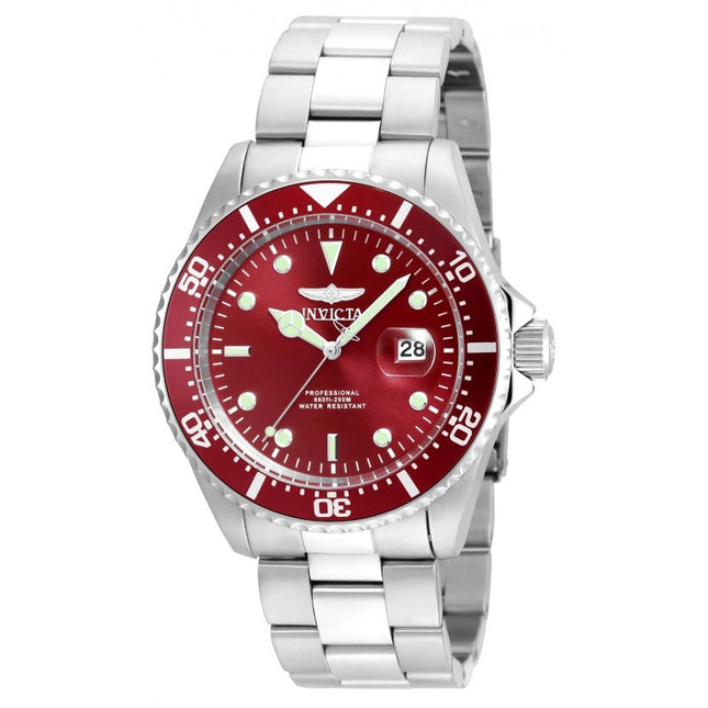 INVICTA Men's Pro Diver 43mm Silver / Red 200m Watch
