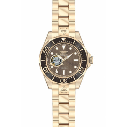 INVICTA Men's 47mm Automatic Grand Pro Diver Rose Gold / Guilloche Black 300m Watch