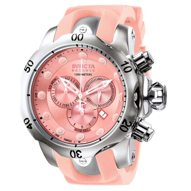 INVICTA Men's Reserve Venom Chronograph 1000m 54mm Watch Limited Edition Pink