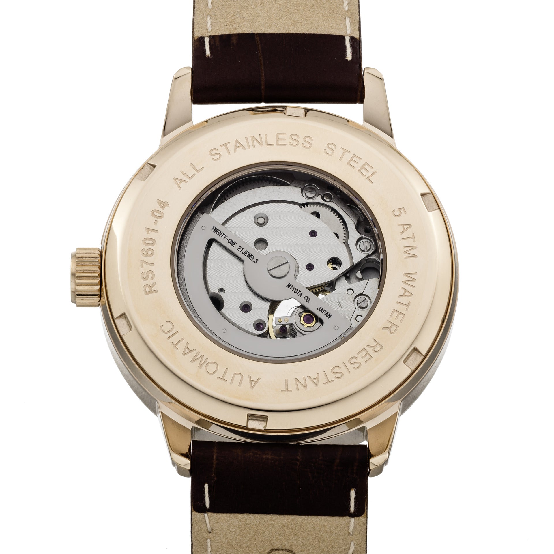 RIEDENSCHILD PRECISION INSTRUMENTS GERMANY Men's Automatic Reich Power Reserve Watch Gold/Brown image 1