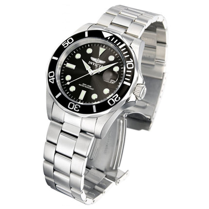 INVICTA Men's Pro Diver Swiss 43mm GMT Silver / Black 200m Oyster Bracelet Watch
