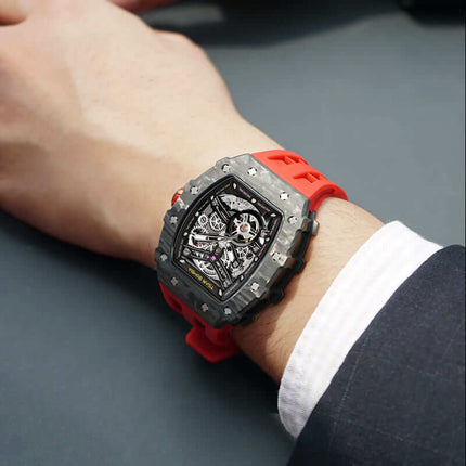 TSAR BOMBA Elemental-Carbon Fiber Automatic Watch TB8208CF