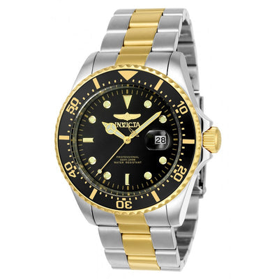INVICTA Men's Pro Diver 43mm Two Tone / Black Oyster Bracelet Watch
