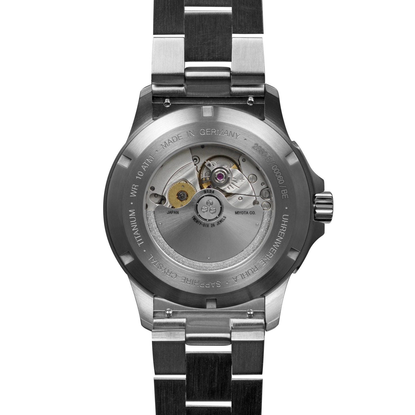 BAUHAUS AVIATION Men’s Titanium Automatic Power Reserve Watch 2860M5 image 1