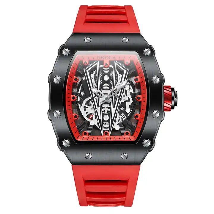 ONOLA Sir V Quartz Watch - Black / Red image