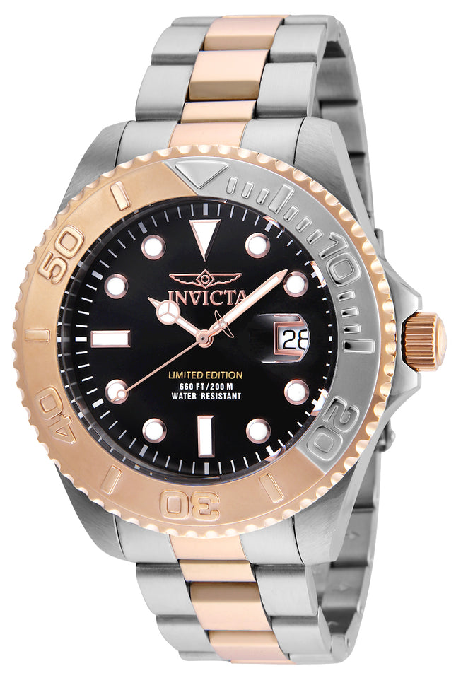 INVICTA Men's 47mm Pro Diver BIG GUY Two Tone / Rose Gold / Black 100m Watch