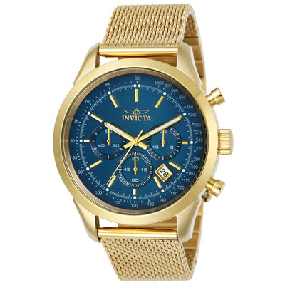 INVICTA Men's Speedway Milanese Chronograph 45mm Gold Watch