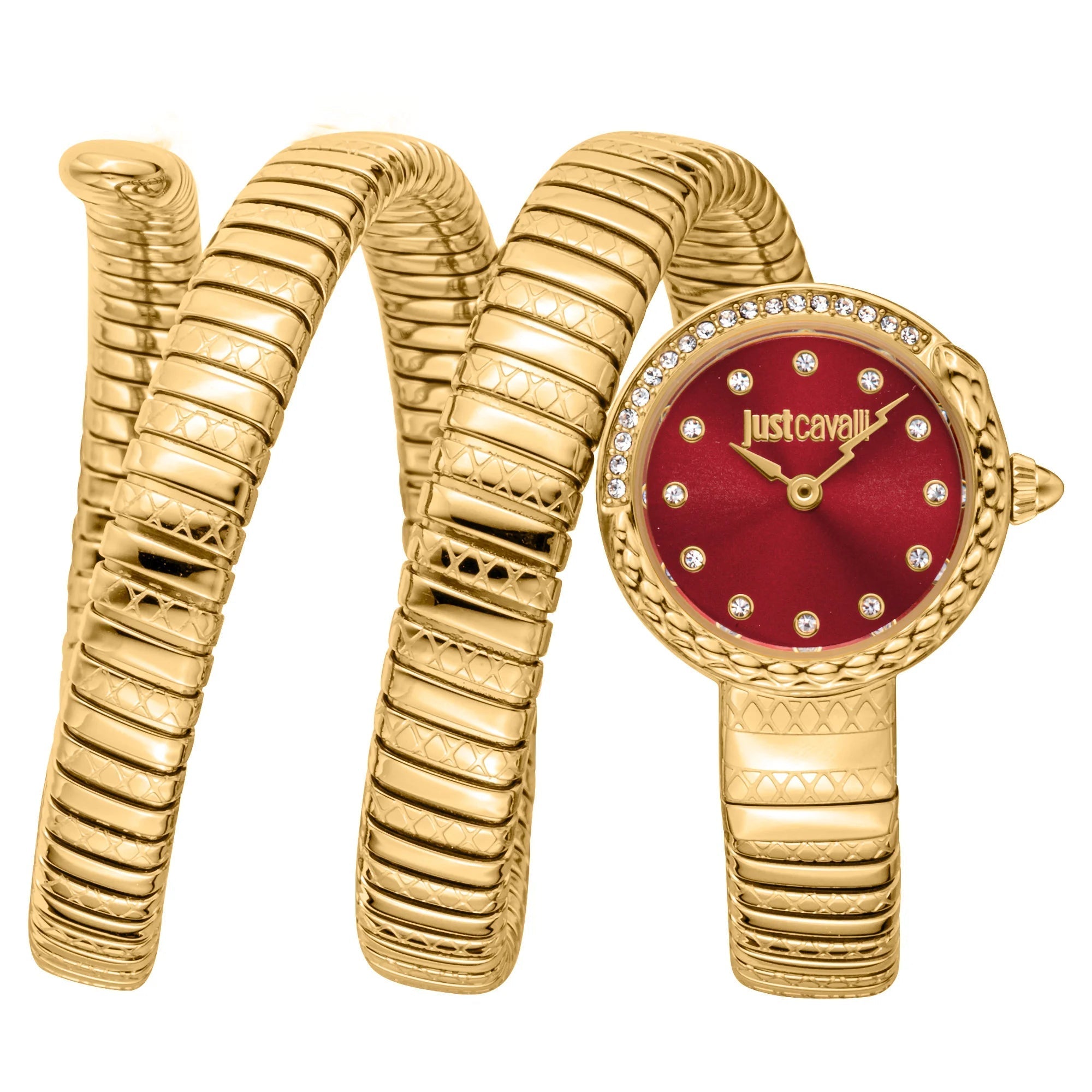 Just Cavalli Signature Snake Enchanting Yellow Gold Red image 0