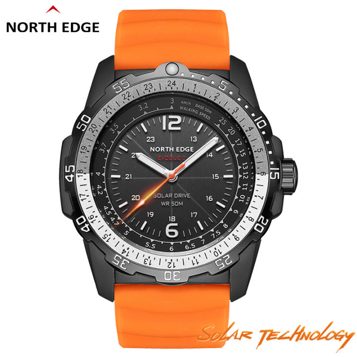 NORTH EDGE Tactical Evoque 2 Solar Drive Watch Orange image 0