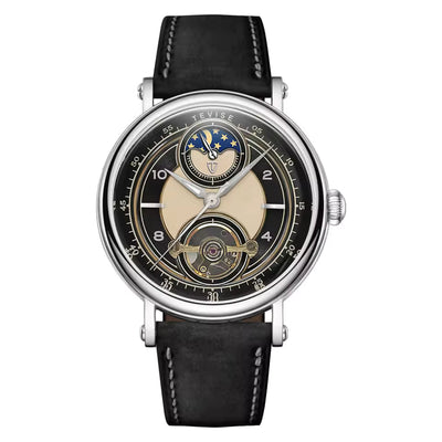 TEVISE Moonwalker III Automatic Moonphase Watch Beige/Black image 0