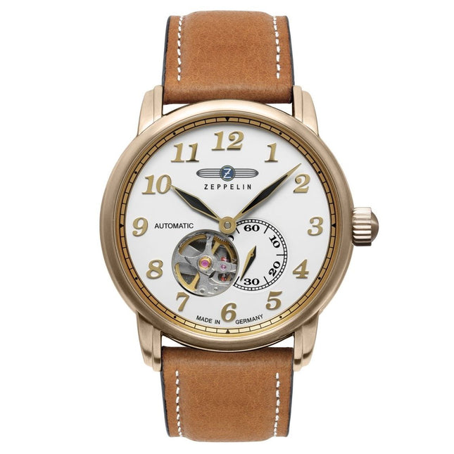 ZEPPELIN Men's LZ127 Graf Zeppelin Automatic Open Heart Watch 76641 image 0
