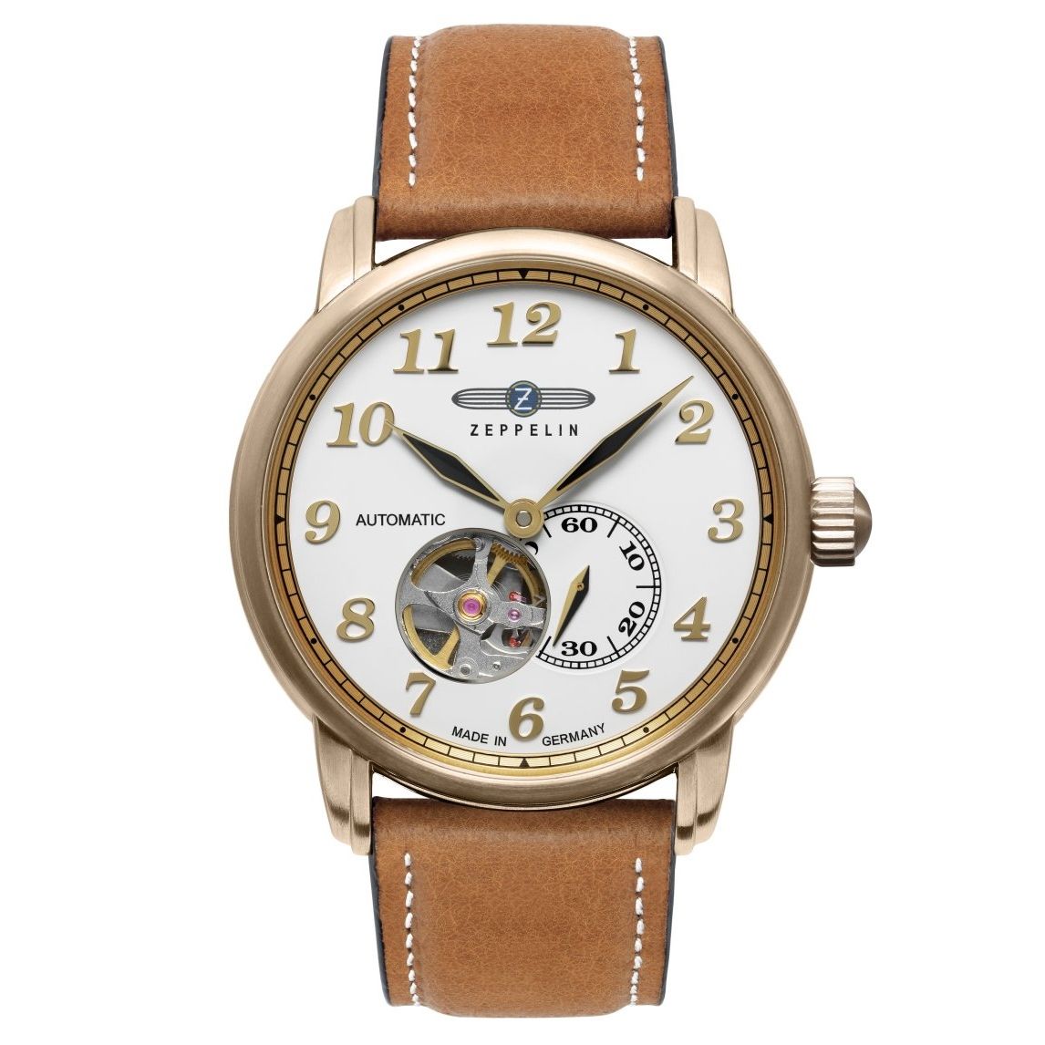 ZEPPELIN Men's LZ127 Graf Zeppelin Automatic Open Heart Watch 76641 image 0