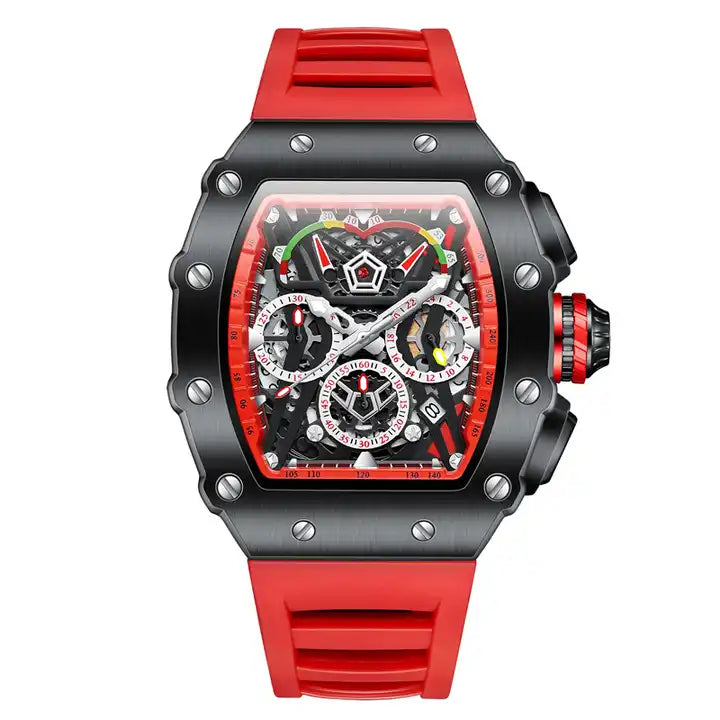 ONOLA Avantgarde McLaren Quartz Chronograph Watch - Black / Red image