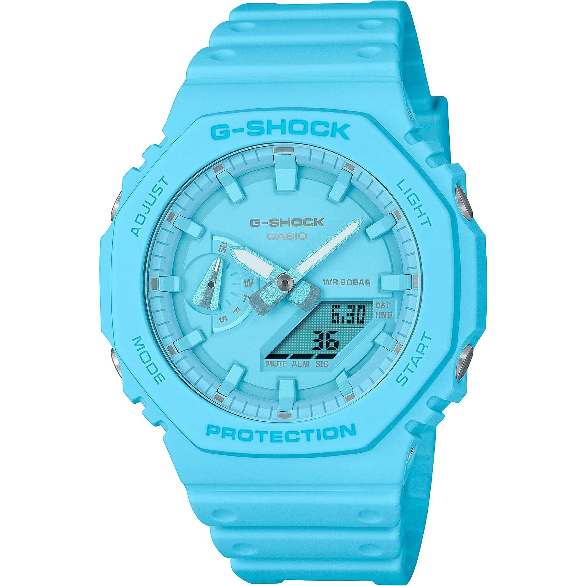 CASIO Men's G-Shock Watch Light Blue GA-2100-2A2ER image 0