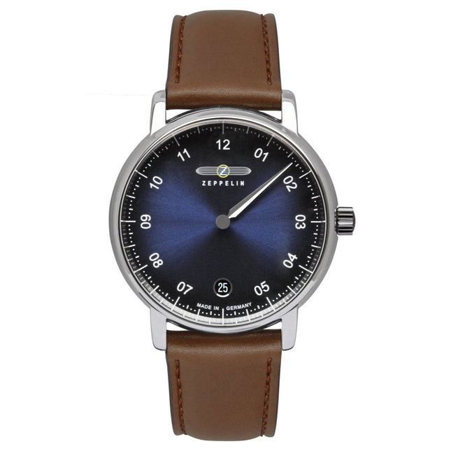 ZEPPELIN Women's New Captains Line Mono Timer Quartz 8643-3 Leather Watch image 0