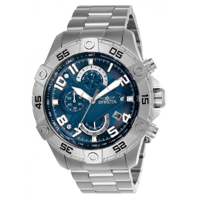 Invicta Men's S1 Rally 48mm Chronograph Watch Silver/Blue